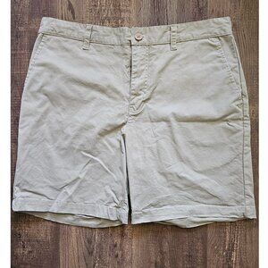 Five Four Ginsberg Modern Fit Chino Casual  7” Shorts 34 Khaki Beige